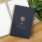 Faux Gold Palm Tree Logo Planner