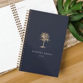 Faux Gold Palm Tree Logo Planner