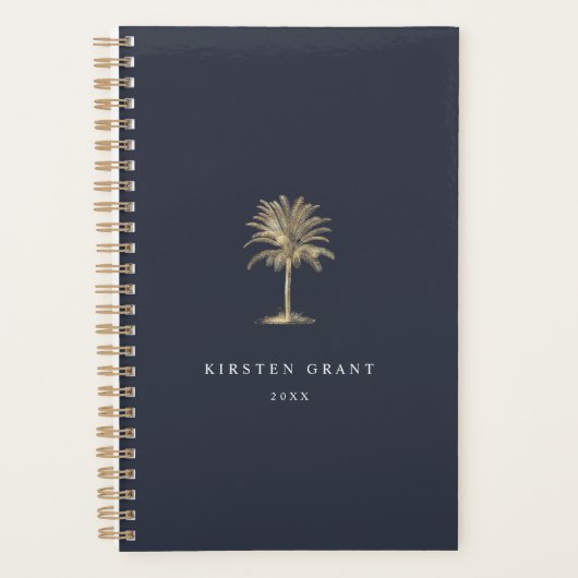 Faux Gold Palm Tree Logo Planner (Voorkant)
