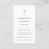 Faux Gold Palm Tree Logo Visitekaartje (Achterkant)