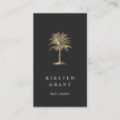Faux Gold Palm Tree Logo Visitekaartje (Voorkant)