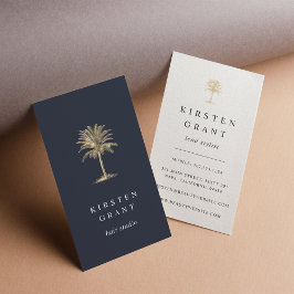 Faux Gold Palm Tree Logo Visitekaartje