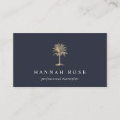 Faux Gold Palm Tree Logo Visitekaartje (Voorkant)