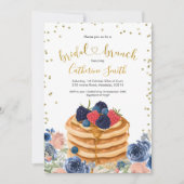 Faux Gold Pancake Bridal Brunch Uitnodiging (Voorkant)