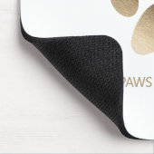 Faux Gold Paw Print op wit Muismat (Hoek)