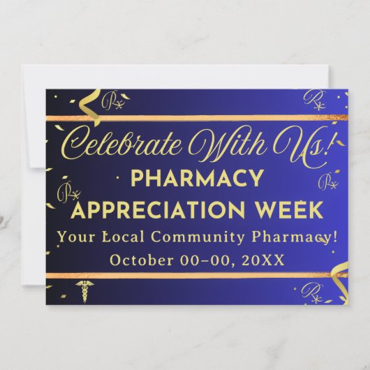 Faux Gold Pharmacy Appreciation Wenskaart Feestdagenkaart (Voorkant)