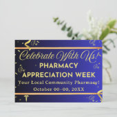 Faux Gold Pharmacy Appreciation Wenskaart Feestdagenkaart (Staand voorkant)