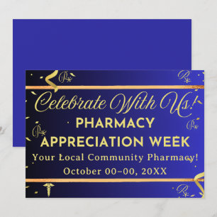 Faux Gold Pharmacy Appreciation Wenskaart Feestdagenkaart