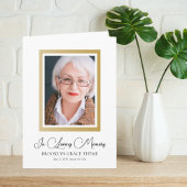 Faux Gold Photo Memorial Programme Programma