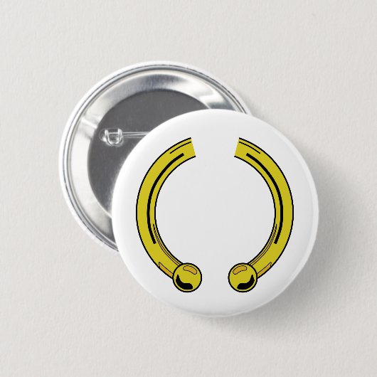 Faux Gold Piecing Ronde Button 5,7 Cm (Voorkant /achterkant)