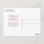 Faux Gold Pine bevat naalden op move roze Briefkaart (Achterkant)