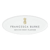Faux Gold Pineappel Naambadge (Voorkant)