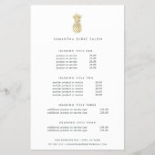 Faux Gold Pineappel | Prijzen en diensten Flyer (Voorkant)