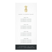 Faux Gold Pineappel | Prijzen of diensten Reclamekaart (Voorkant)