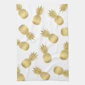 Faux Gold Pineappels Theedoek (Verticaal)