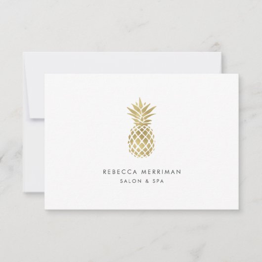 Faux Gold Pineapple Cadeaubon (Voorkant)