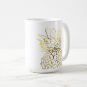 Faux Gold Pineapple Coffee Mok (Voorkant rechts)