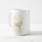 Faux Gold Pineapple Coffee Mok (Voorkant links)