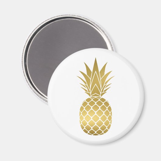 Faux Gold Pineapple Magnet (Voorkant / Achterkant)