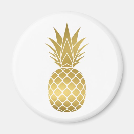 Faux Gold Pineapple Magnet (Voorkant)