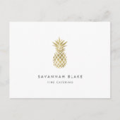 Faux Gold Pineapple Promotion Photo Collage Briefkaart (Voorkant)