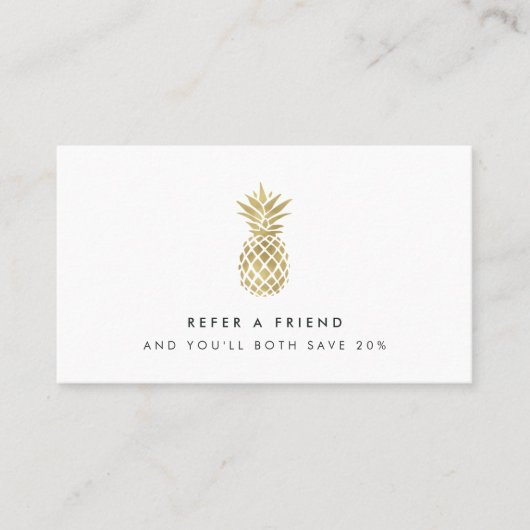 Faux Gold Pineapple Reference Kaart (Voorkant)