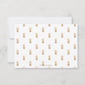 Faux Gold Pineapple RSVP-kaarten Aankondiging (Achterkant)