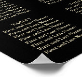 FAUX GOLD PINEAPPLE SEINKART POSTER (Hoek)