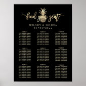 FAUX GOLD PINEAPPLE SEINKART POSTER (Voorkant)