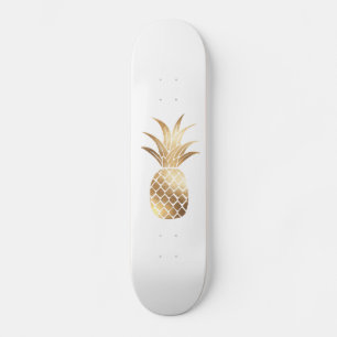 Faux Gold Pineapple Skateboard