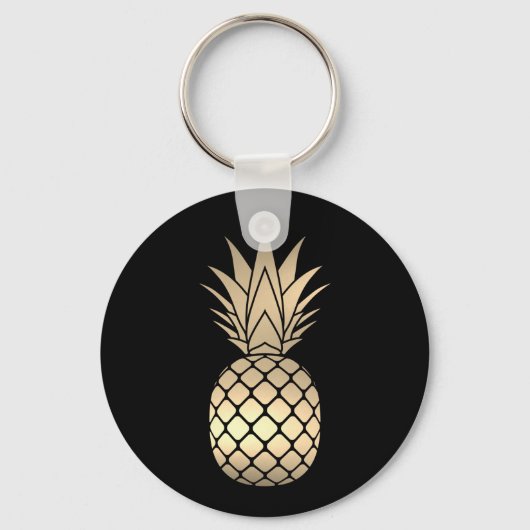 Faux Gold Pineapple Sleutelhanger (Voorkant)