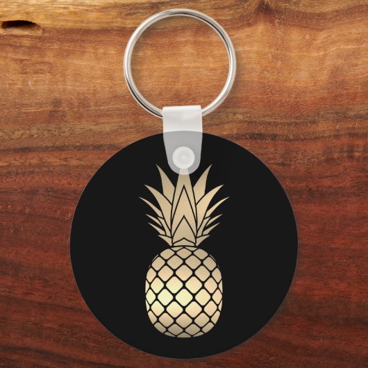 Faux Gold Pineapple Sleutelhanger (Voorkant)