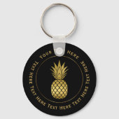 Faux Gold Pineapple Sleutelhanger (Voorkant)