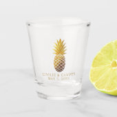 Faux Gold Pineapple Wedding Favor Shot Glas (Voorkant)