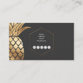 FAUX GOLD PINEAPPLES DIY ACHTERGROND VISITEKAARTJE (Achterkant)