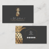 FAUX GOLD PINEAPPLES DIY ACHTERGROND VISITEKAARTJE (Voorkant / Achterkant)