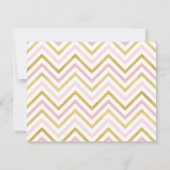 Faux Gold Pink Twinkle Little Star-Baby shower Kaart (Achterkant)