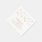 Faux Gold Pink Twinkle Twinkle Little Star Servett Servet (Hoek)