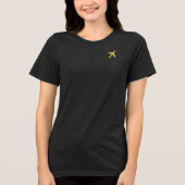faux gold plane pocket Tri-Blend shirt (Voorkant)