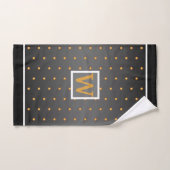 Faux Gold Polka Dots on Gray Gradient Bad Handdoek (Handdoek)