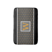 Faux Gold Polka Dots on Gray Gradient Badmat (Voorkant Verticaal)