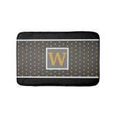 Faux Gold Polka Dots on Gray Gradient Badmat (Voorkant)