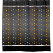 Faux Gold Polka Dots on Gray Gradient Douchegordijn (Voorkant)
