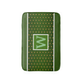 Faux Gold Polka Dots on Green Gradient Badmat (Voorkant Verticaal)