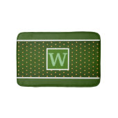 Faux Gold Polka Dots on Green Gradient Badmat (Voorkant)