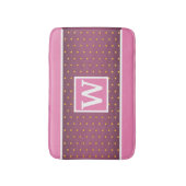 Faux Gold Polka Dots on Pink Gradient Badmat (Voorkant Verticaal)