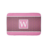 Faux Gold Polka Dots on Pink Gradient Badmat (Voorkant)