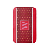Faux Gold Polka Dots on Red Gradient Badmat (Voorkant Verticaal)