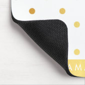 Faux GOLD POLKA DOTS PERSONALIZE ADVOEGT JOUW NAAM Muismat (Hoek)