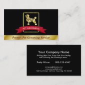 Faux Gold Poodle Pet Grooming Service Visitekaartje (Voorkant / Achterkant)